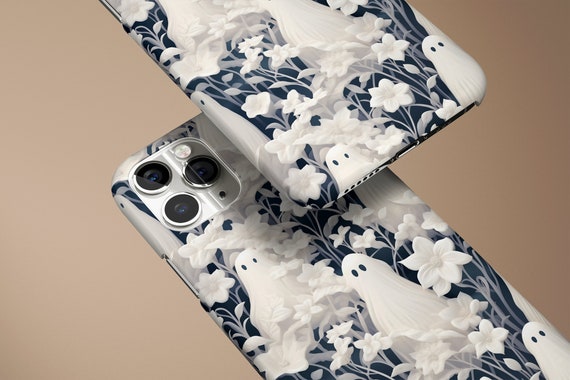 Halloween Ghost Phone Case 3D Clay Cover Custom Name Phone Case Personalized iPhone 15 14 13 12 11 Pro Max Mini Samsung Galaxy  S22 S23
