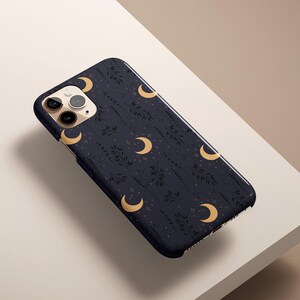 Moon Black Botanical Leaves Celestial Personalized Gift For Her Customize Phone Case iPhone 14 Case 14 Pro Max iPhone 13 Case 13 Pro Max 12 imagem 9