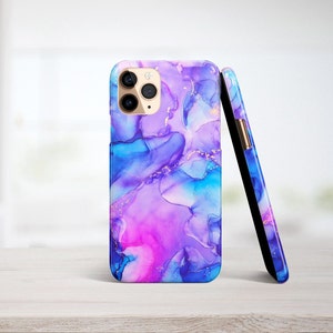 Abstract Marble Phone Case, Pink, Purple, Blue, iPhone 14 Pro Max Case, 13, 12, 11, Mini, Samsung, Pixel