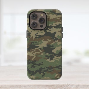 Camo Army Phone Case Personalized Gift For Him Camouflage Customize Phone Case iPhone 14 Case 14 Pro Max iPhone 13 Case 13 Pro Max 12