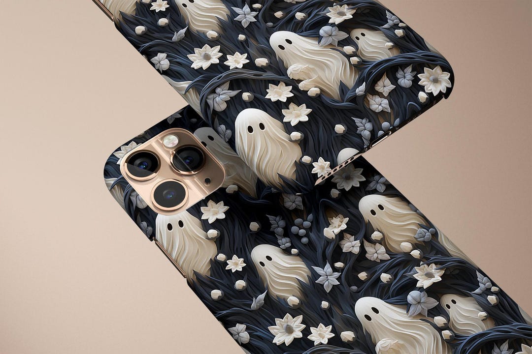 Halloween Ghost Phone Case 3D Clay Cover Custom Name Phone Case