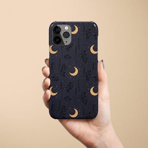 Moon Black Botanical Leaves Celestial Personalized Gift For Her Customize Phone Case iPhone 14 Case 14 Pro Max iPhone 13 Case 13 Pro Max 12 imagem 8