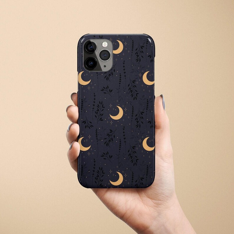 Moon Black Botanical Leaves Celestial Personalized Gift For Her Customize Phone Case iPhone 14 Case 14 Pro Max iPhone 13 Case 13 Pro Max 12 imagem 8
