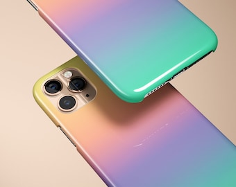 Ombre Phone Case Boho Rainbow Aesthetic  Personalized Gift For Her Customize Phone iPhone 14 Case 14 Pro Max iPhone 13 Case 13 Pro Max 12