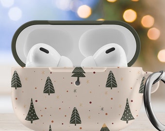 Christmas Tree Winter Black AirPods Case 1st Gen 2nd Gen AirPods Pro Case for Apple Personalized Gift For Her Custom Gift Name Customizable