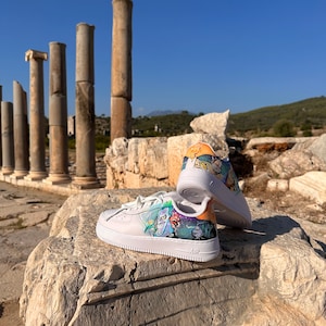 Hand painted custom shoes, customized AF1, custom Air Force, custom made shoes, personalized sneakers, cartoon, shoes for fans