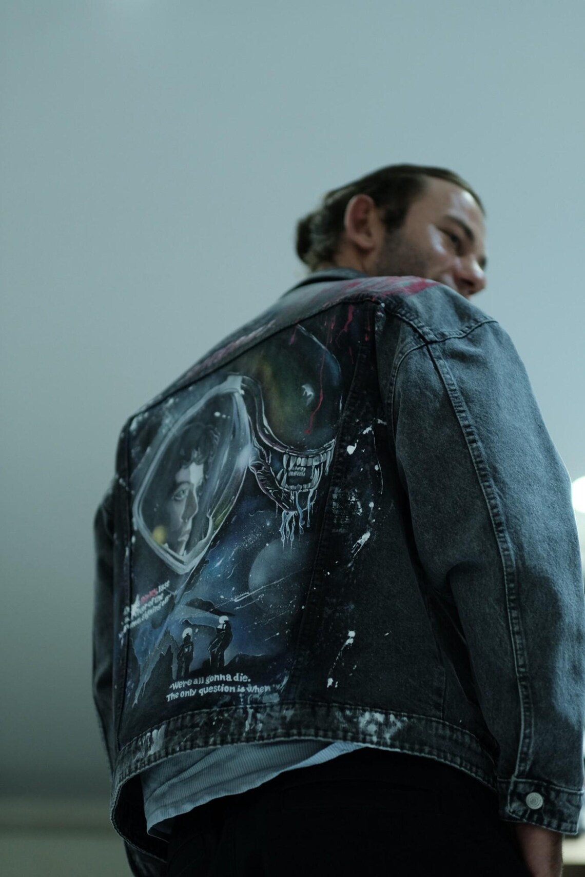Hand Painted Jean Jacket, Custom Artwork on Clothing, Unique Clothing ...