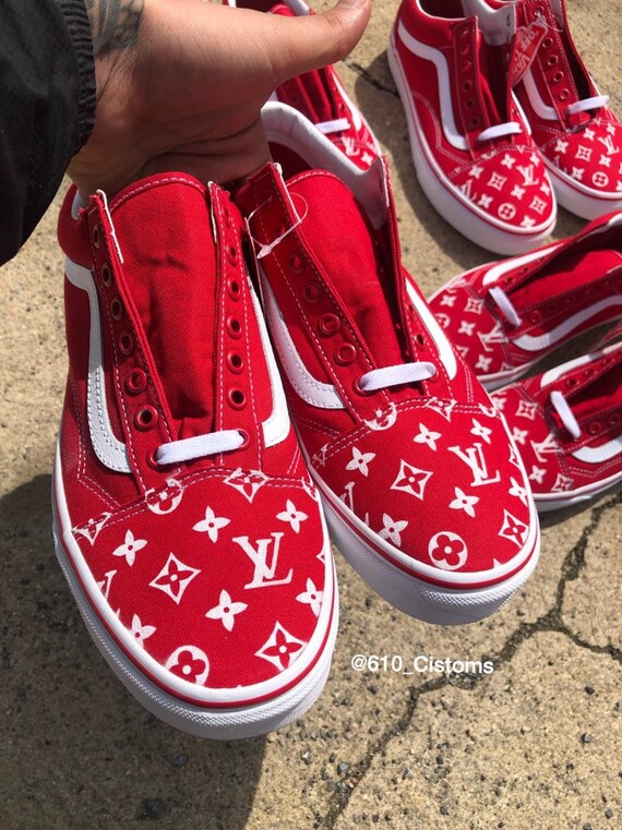 supreme vans etsy