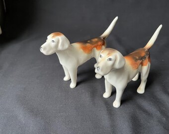 Vintage Beswick Porcelain Hunting Set, Huntswoman, Foxes & Hounds