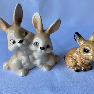 Goebel --- Germany -  Two Rabbits -- Ceramic Ornament Figures very good condition , more available .