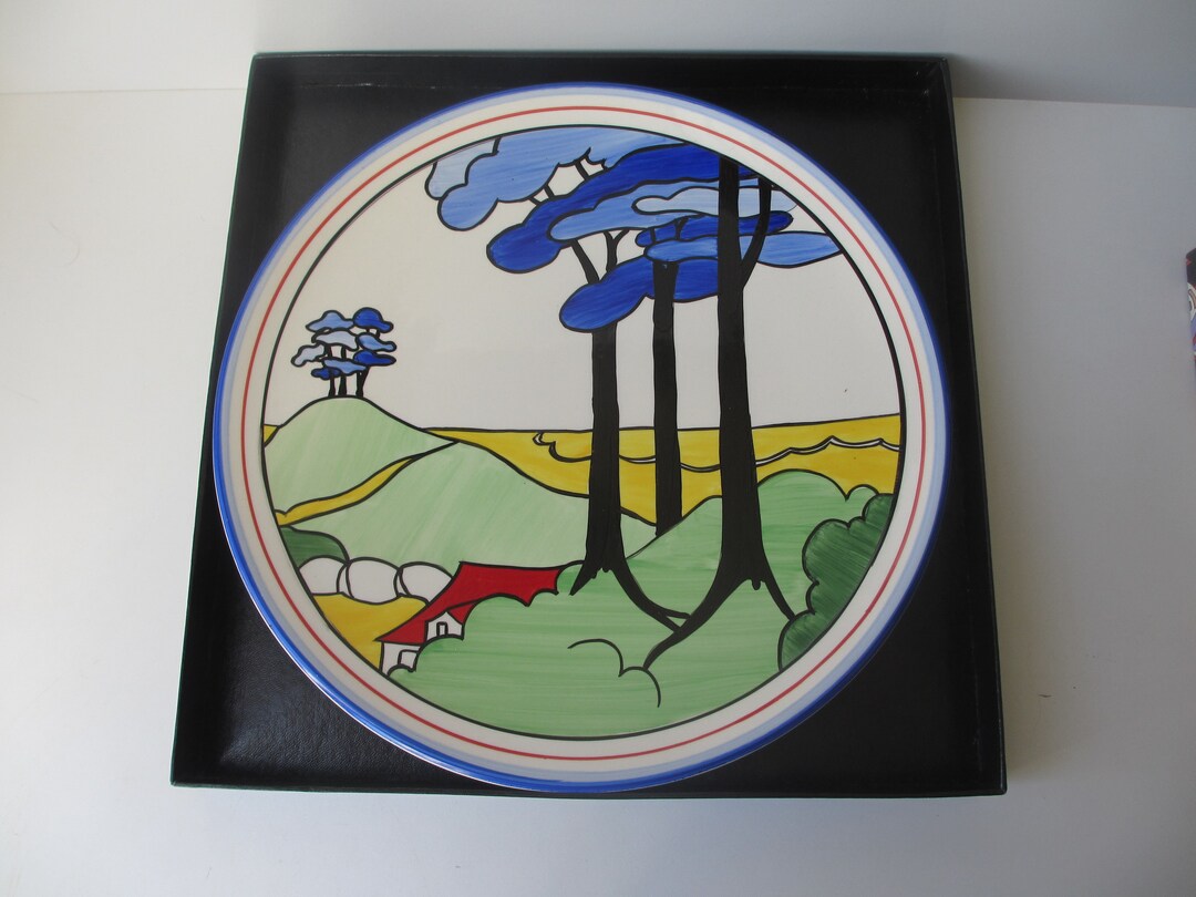 Clarice Cliff Wedgwood Wall Plaque, Blue Firs, Ltd Edition No 18 - Etsy