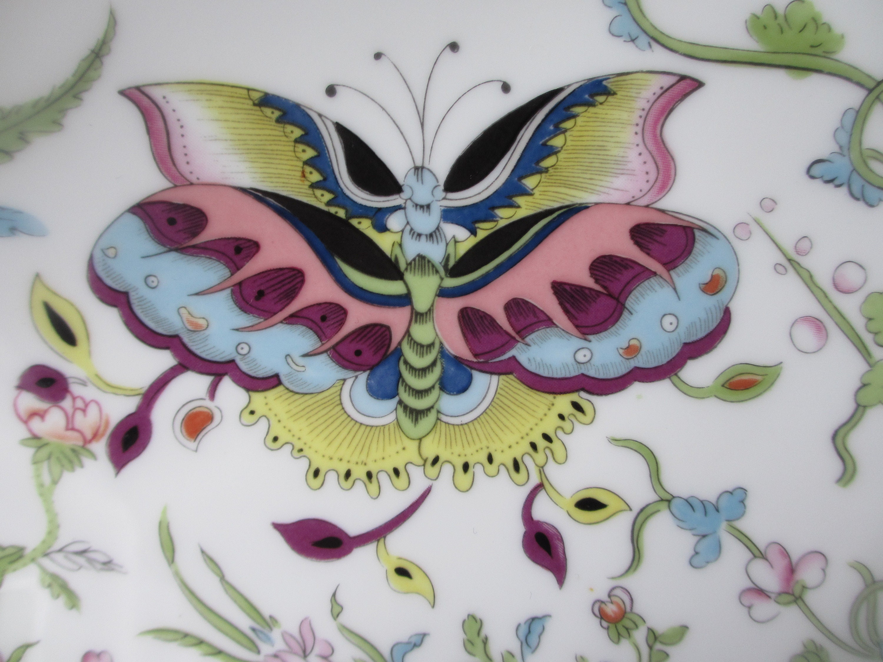 ROYAL WORCESTER 大皿 EXOTIC BUTTERFLIES