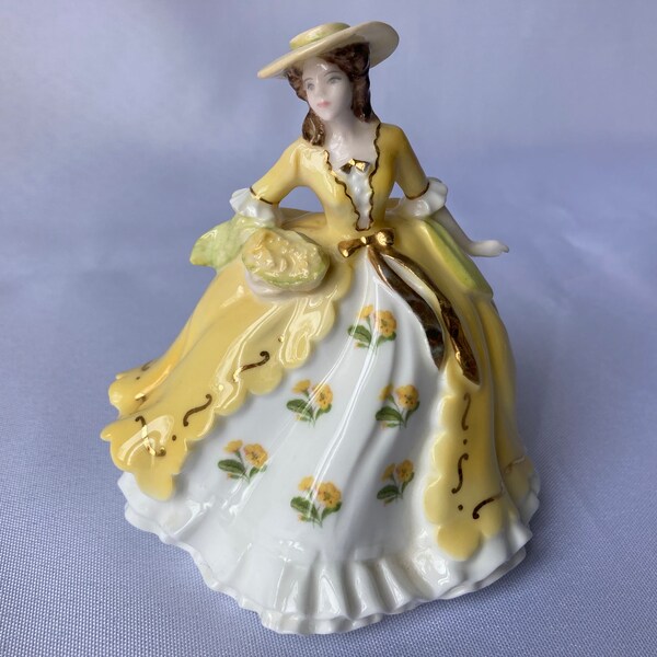 Vintage Coalport , Small Figure Called -Primrose -Fairest Flowers Series  ,Compton & Woodhouse 1995 , perfect condition , First Quality ,