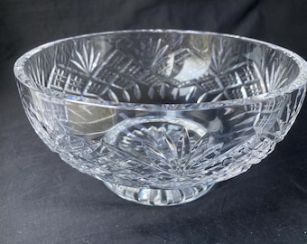 Thomas Webb Crystal Bowl, Stourbridge Hand Cut Glass, Footed Dessert Bowl