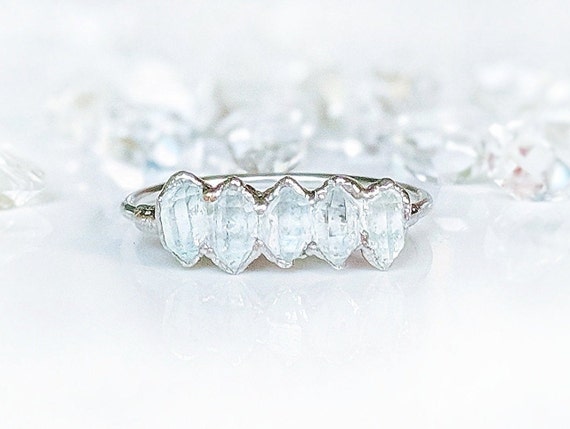 Herkimer diamond eternity band deals