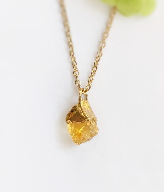 Etsy citrine necklace discount