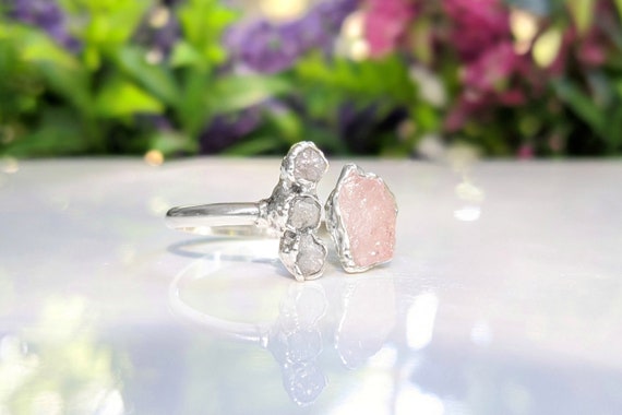 Raw morganite engagement best sale ring