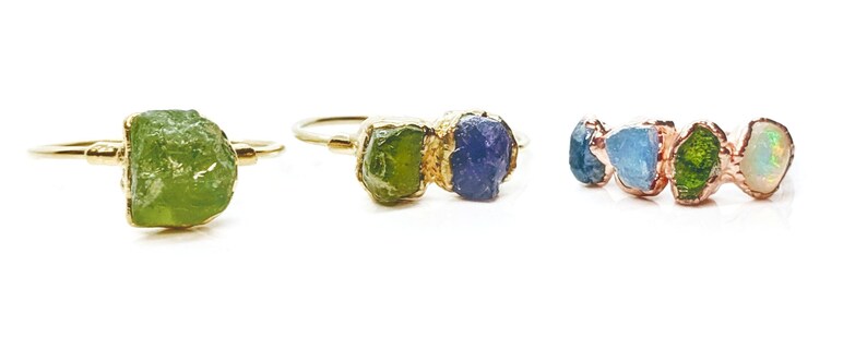 Mother/'s ringBirthstone ringCustom mothers ringRaw gemstone ringStatement ringMulti stone ringBoho ringBirthday Gift for her