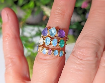 Custom Birthstone ring, Mother's ring, Personalized gift for Mom, Custom Jewelry, Family Birthstone ring, Unique Mothers Day Gift for Mom