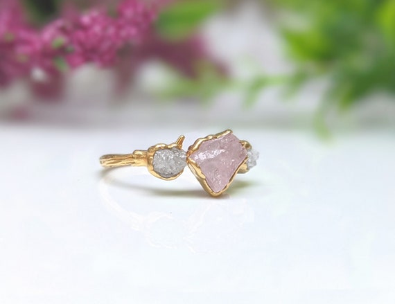 Raw morganite ring clearance