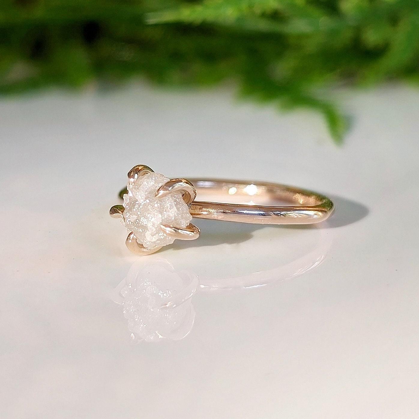 Raw Stone Engagement Rings