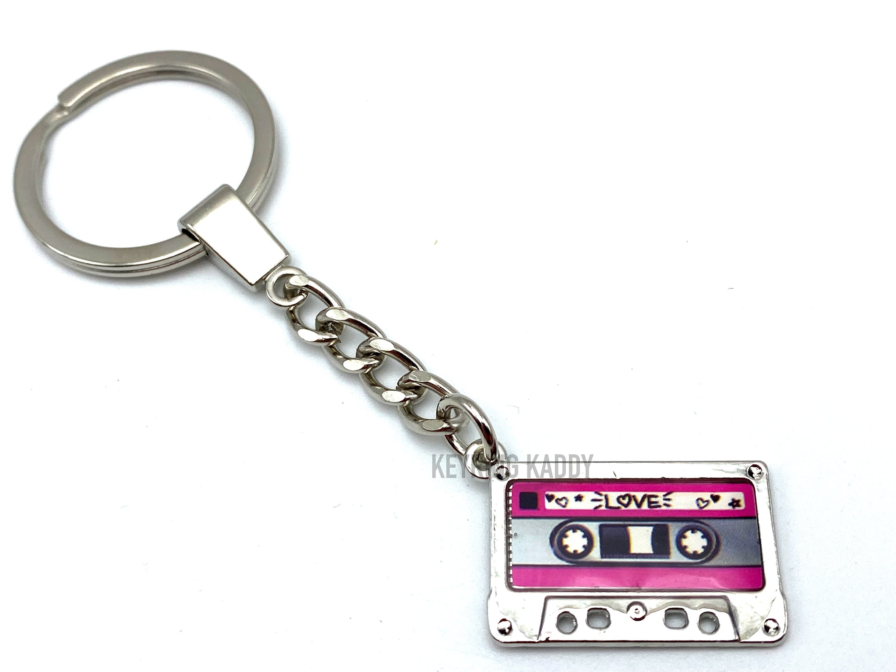 Retro Tape Keyring Funky Cassette Keyring Love Tape Keychain Etsy UK