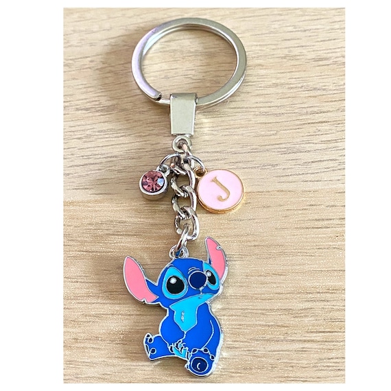 Stitch Personalised Keyring Lilo Stitch Initial Charm Keychain Birthday Gift For Her Any Occasion