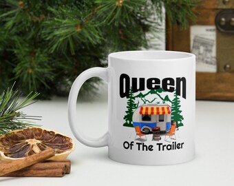 Queen of the Trailer Mug, Funny Camping Gift