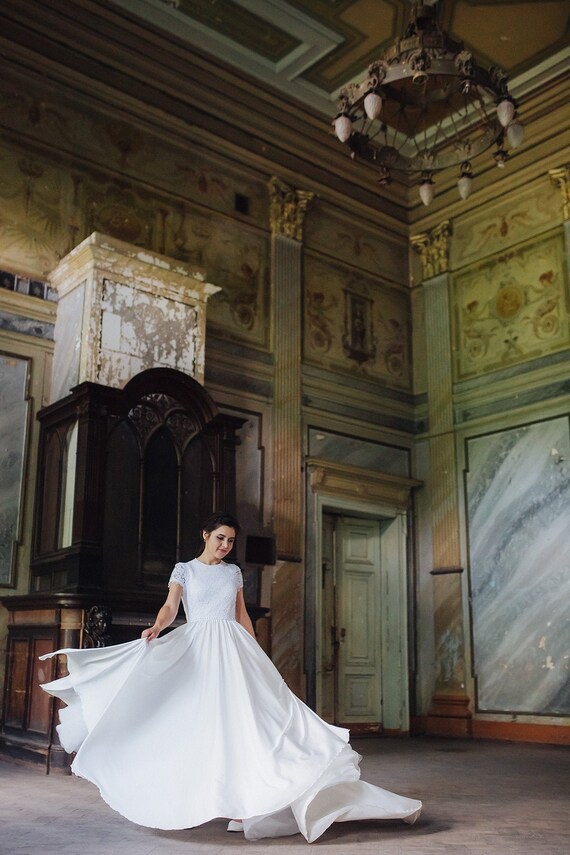 contemporary wedding dress