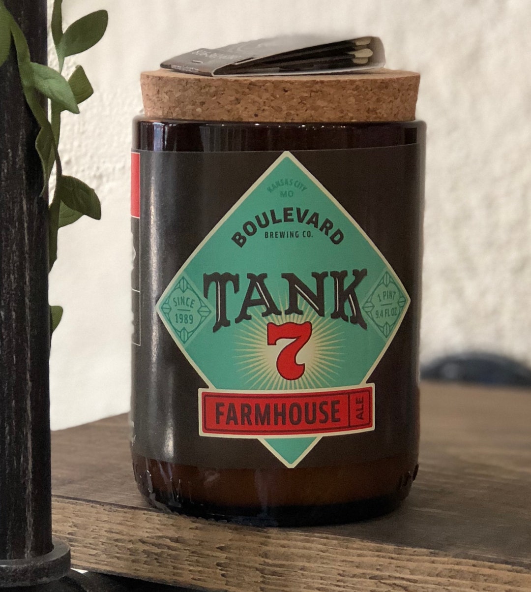 Boulevard Brewing Company TANK 7 Beer Candle Farmhouse Ale Etsy