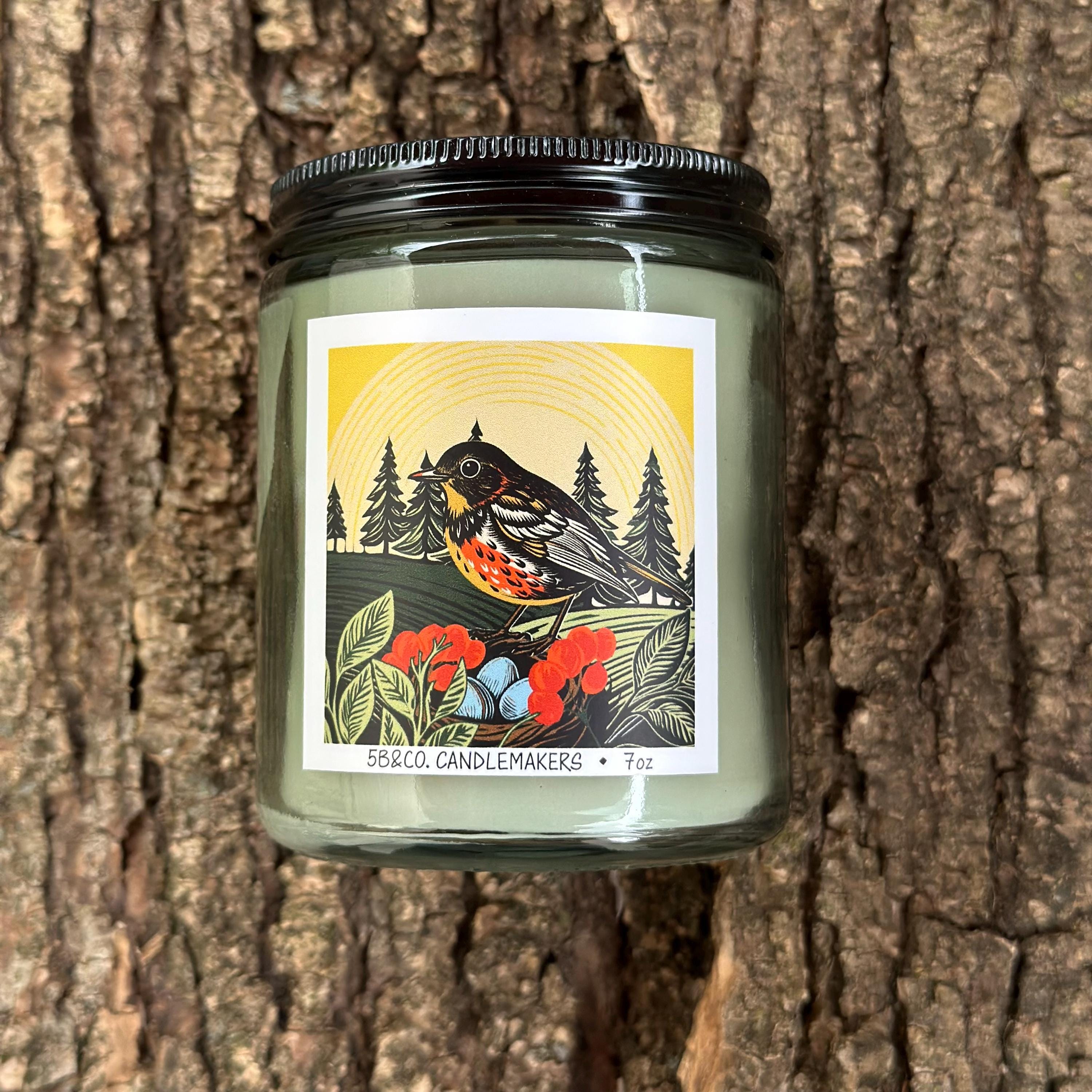 Inspired by the Wild. Crafted by Hand Candle. Robin Candle. Scented ...