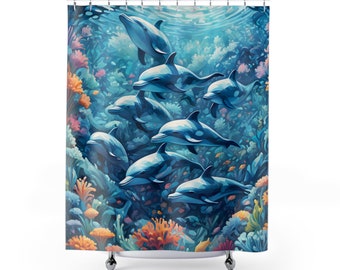 Dolphins! Shower Curtains