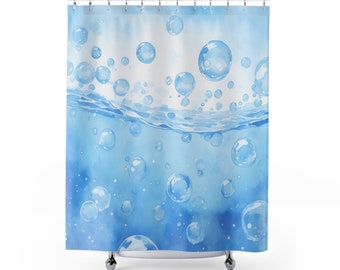 Blue Bubbles! Shower Curtains