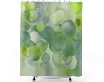 Abstrakte Ovale (grün) Duschvorhänge