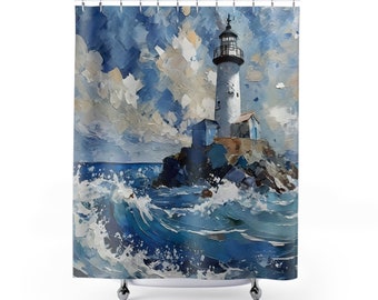 Impressionist Lighthouse Shower Curtains