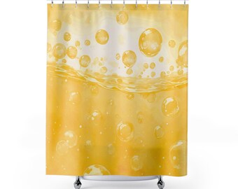 Yellow Bubbles! Shower Curtains