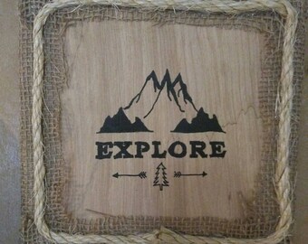 Explore Adventurer Wall Art, Reclaimed Wood