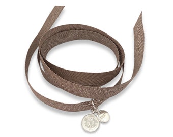 Pulsera Luna con Medalla de San Cristóbal Bendito. Talismán Moneda Colgante Chapado en Plata. Pulsera Nudo Charm – Regalo para Protección