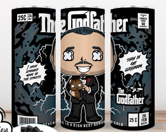 Godfather Inspired Custom 20 oz Stainless Steel Tumbler with FREE bonus gift! FREE SHIPPING!