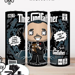 Godfather Inspired Custom 20 oz Stainless Steel Tumbler with FREE bonus gift! FREE SHIPPING!