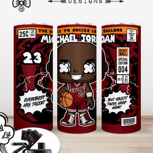 Michael Jordan Inspired Custom 20 oz Stainless Steel Tumbler with FREE bonus gift! FREE SHIPPING!