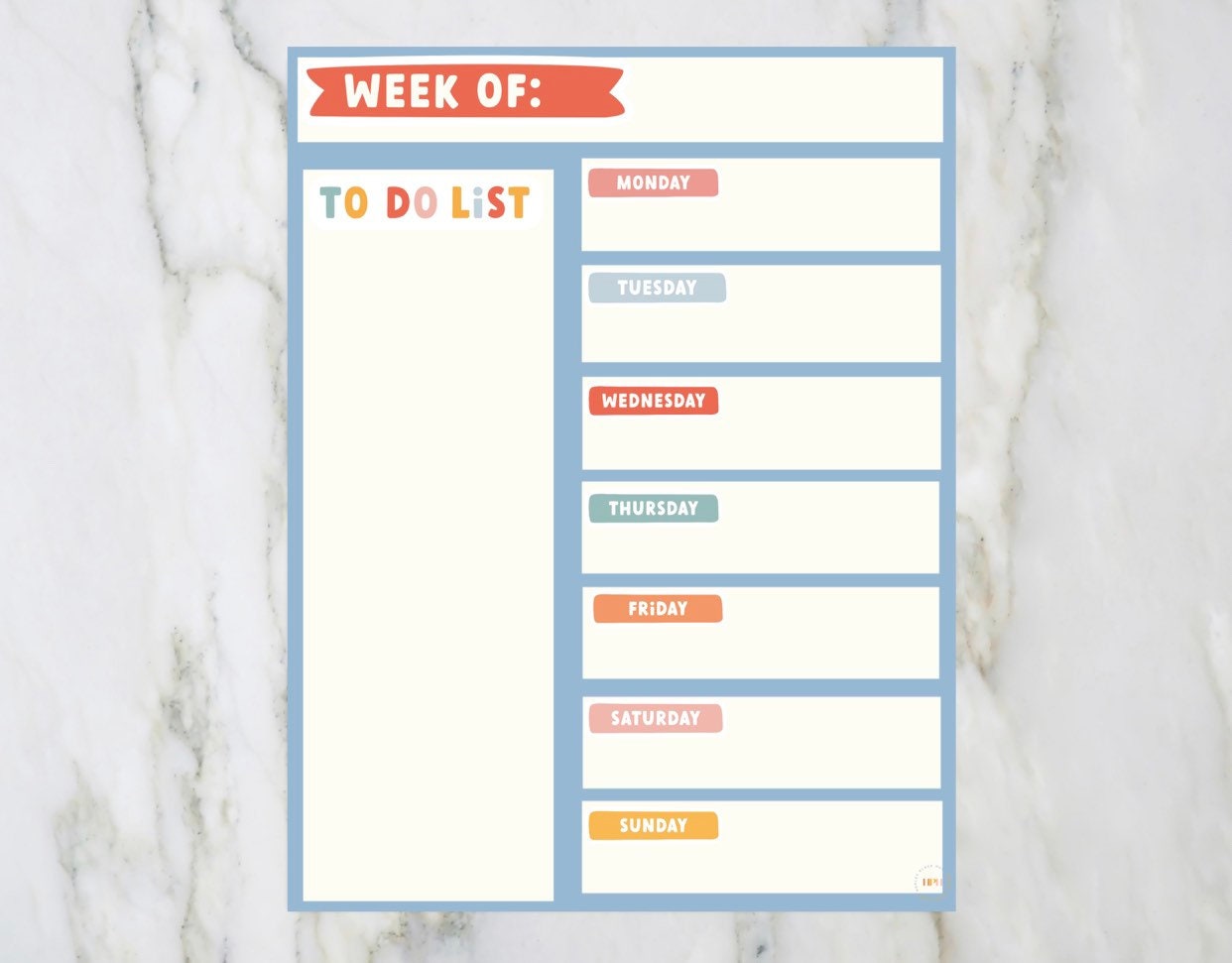 weekly planner printable printable planner aesthetic etsy