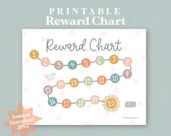 Printable Reward Chart | kids sticker chart, prize chart, reward system