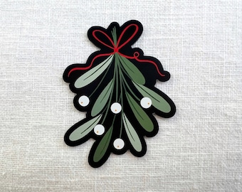 Mistletoe MAGNET | vinyl die cut magnet, fridge magnet, Christmas decor, gifts