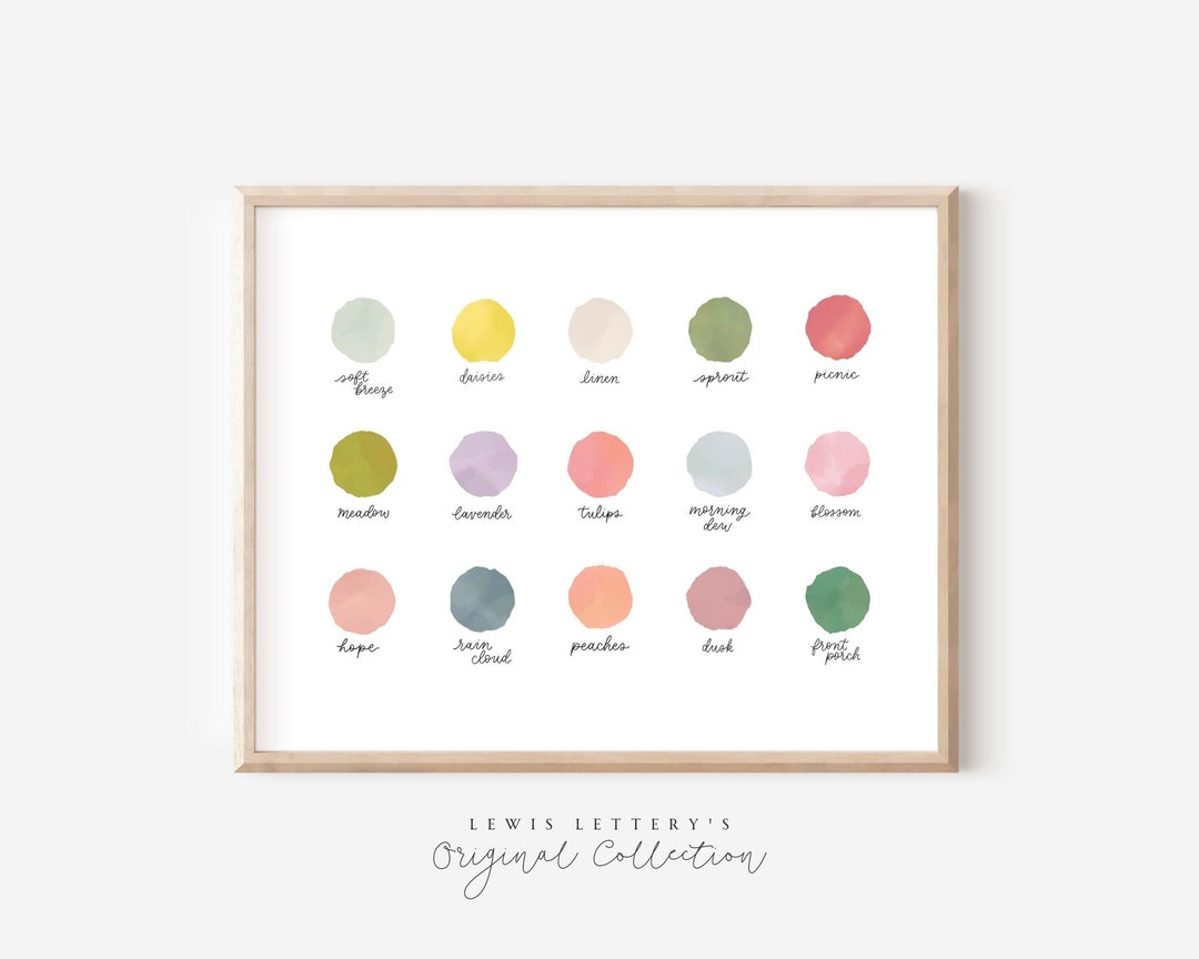 Spring Colors | Original Artwork, Printable Download, Color Palette ...
