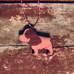 Cedar Spaniel Christmas Ornament, Dog Memorial Gift