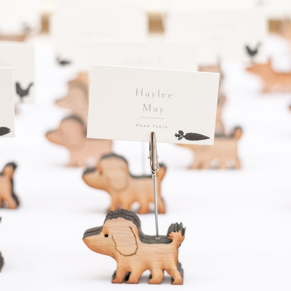 Doodle Shaped Polaroid Picture Photo Holder / Clip / Memo Table Number / Place Card Stand / Note Holder / Clamp / Dog Post it Note Holder