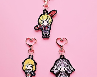 Xenoblade 1 Acrylic Keychains | Shulk, Fiora, and Melia