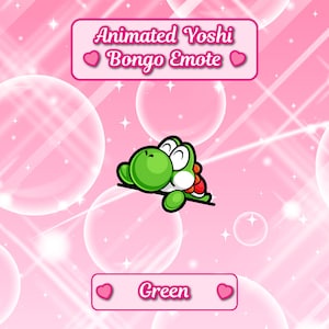Emote animato di dinosauro verde uovo Bongo / Per streaming Twitch e server Discord