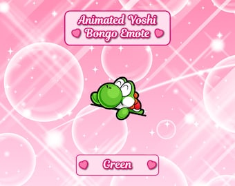 Geanimeerde Green Egg-dinosaurusbongo-emote | Voor Twitch-streams en Discord-servers